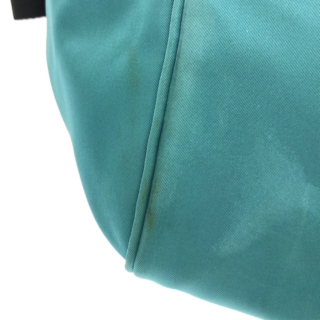 Burberry Black Label Turquoise Nylon Leather Shoulder Bag