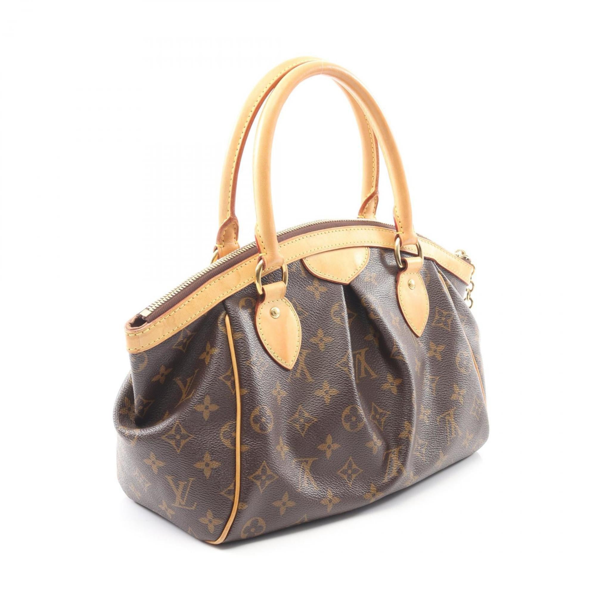 Louis Vuitton Brown Coated Canvas Leather Handbag
