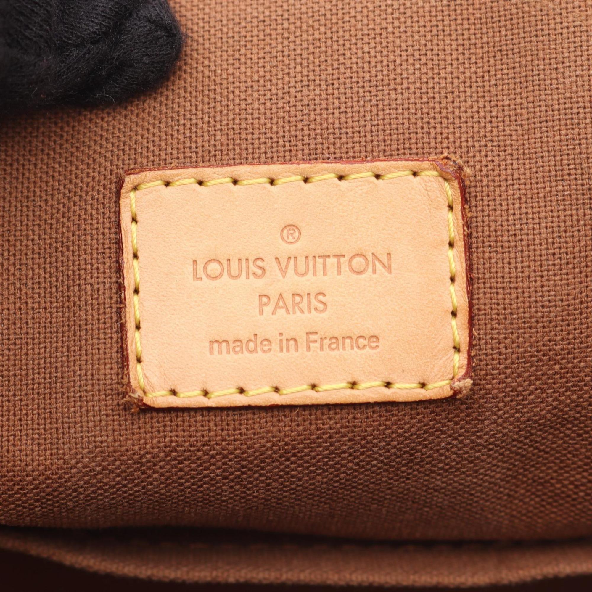 Louis Vuitton Brown Coated Canvas Leather Handbag