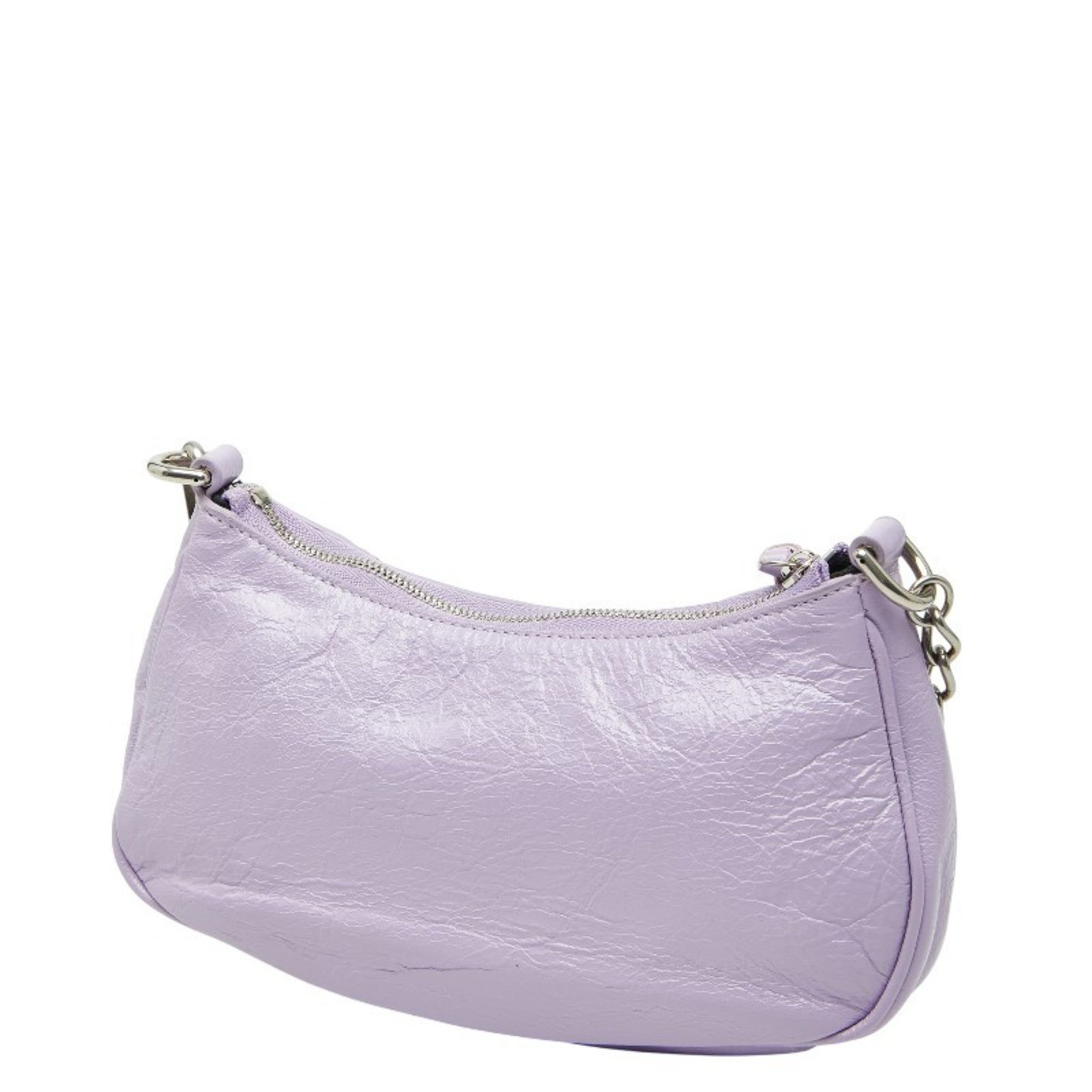 Balenciaga Purple Leather Handbag Shoulder