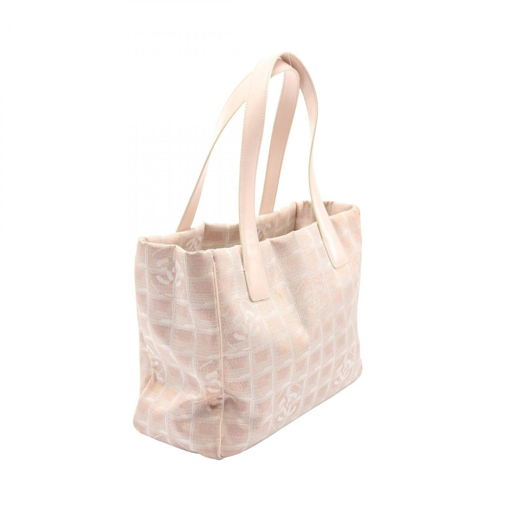 Chanel 2.55 Pink Leather Nylon Canvas Handbag Tote Bag