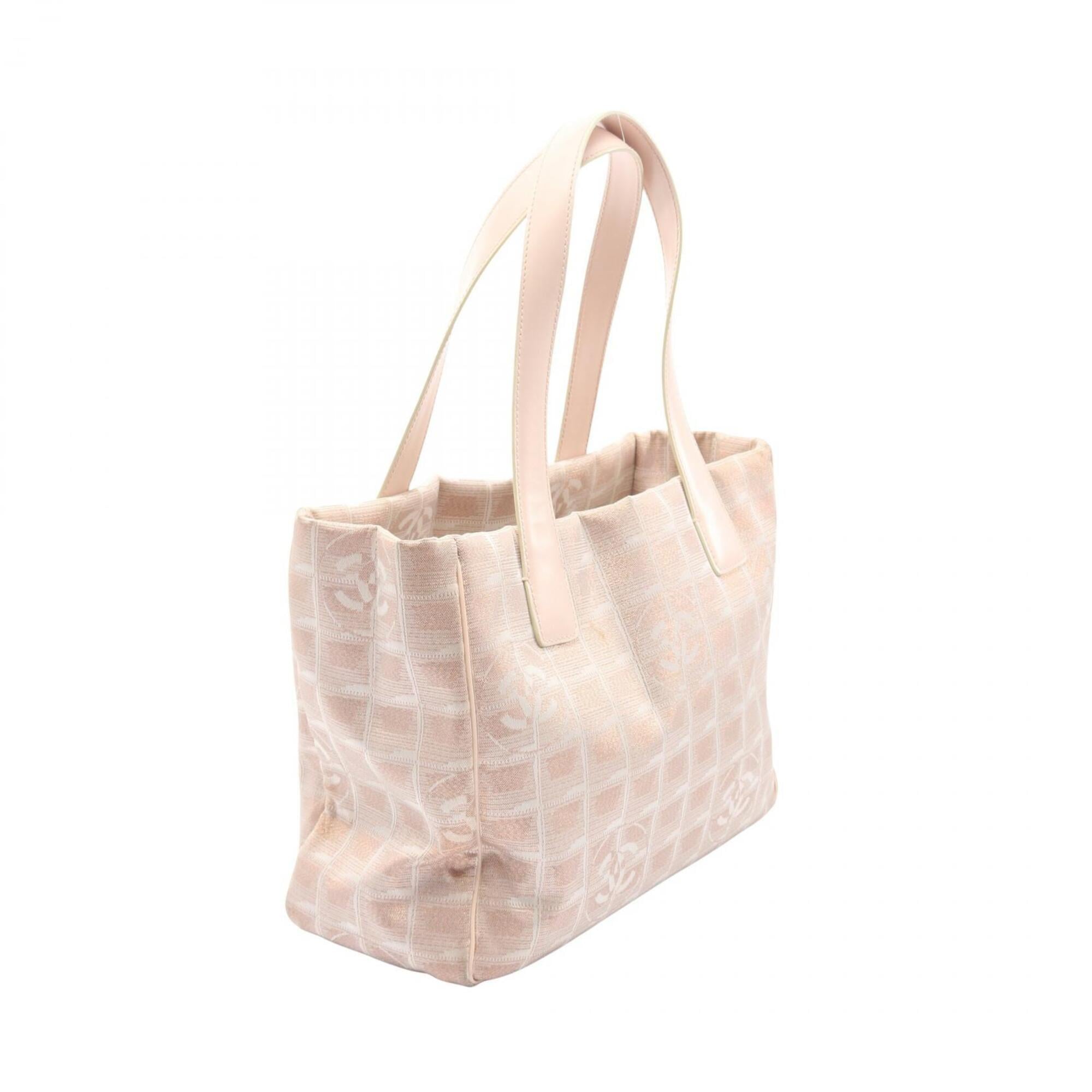 Chanel 2.55 Pink Leather Nylon Canvas Handbag Tote Bag