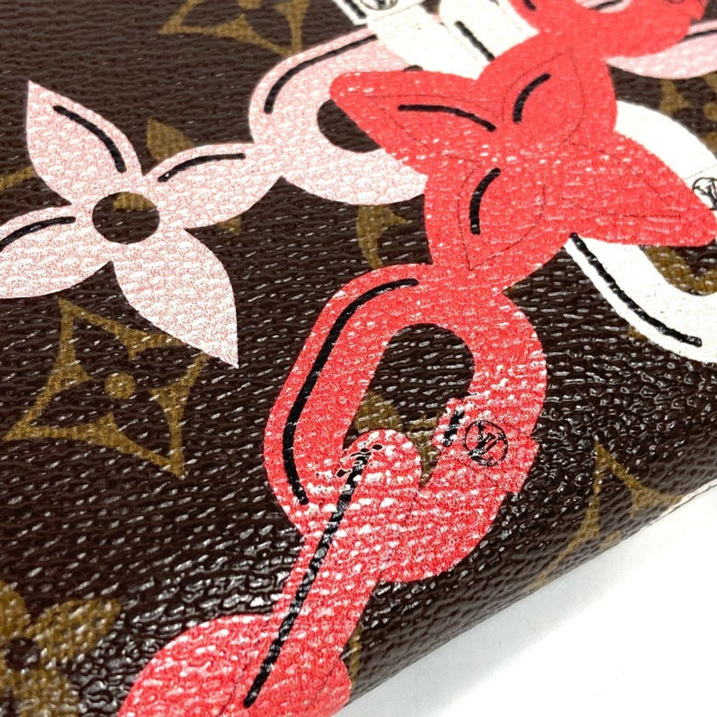 Louis Vuitton Monogram Bay Brown Pink Monogram Long Wallet