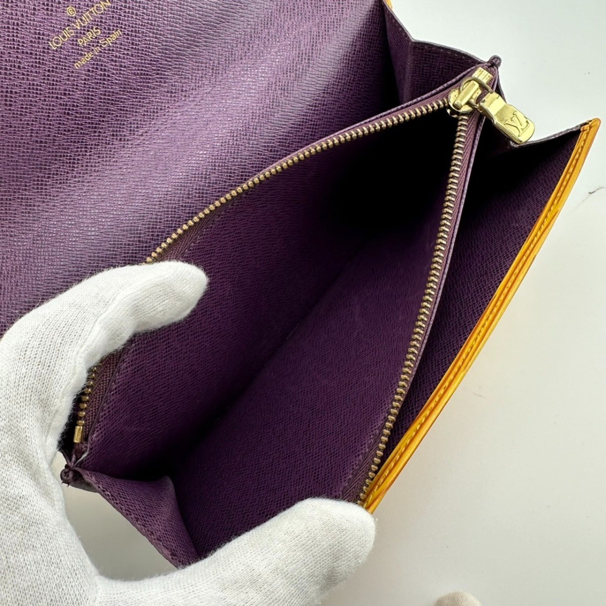Louis Vuitton Yellow Epi Leather Long Wallet