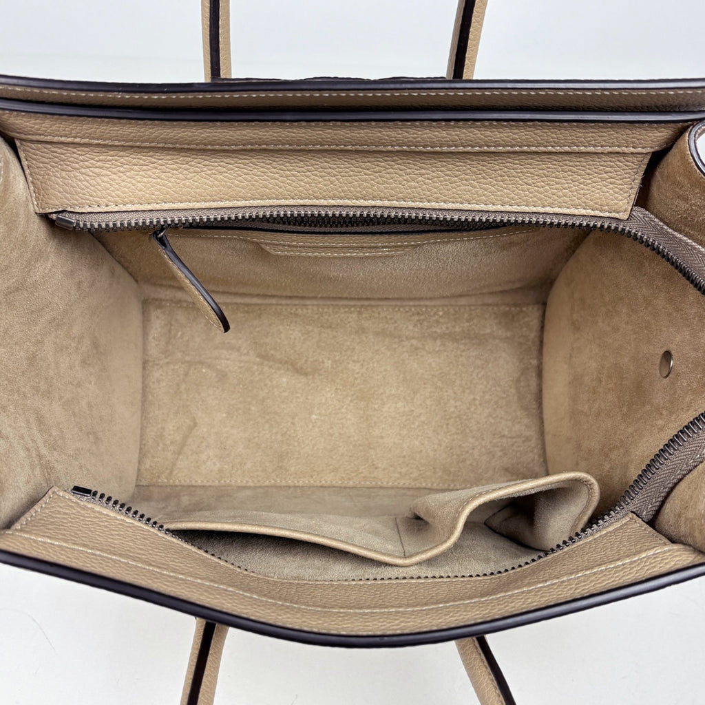 Celine Beige Leather Handbag Tote Bag