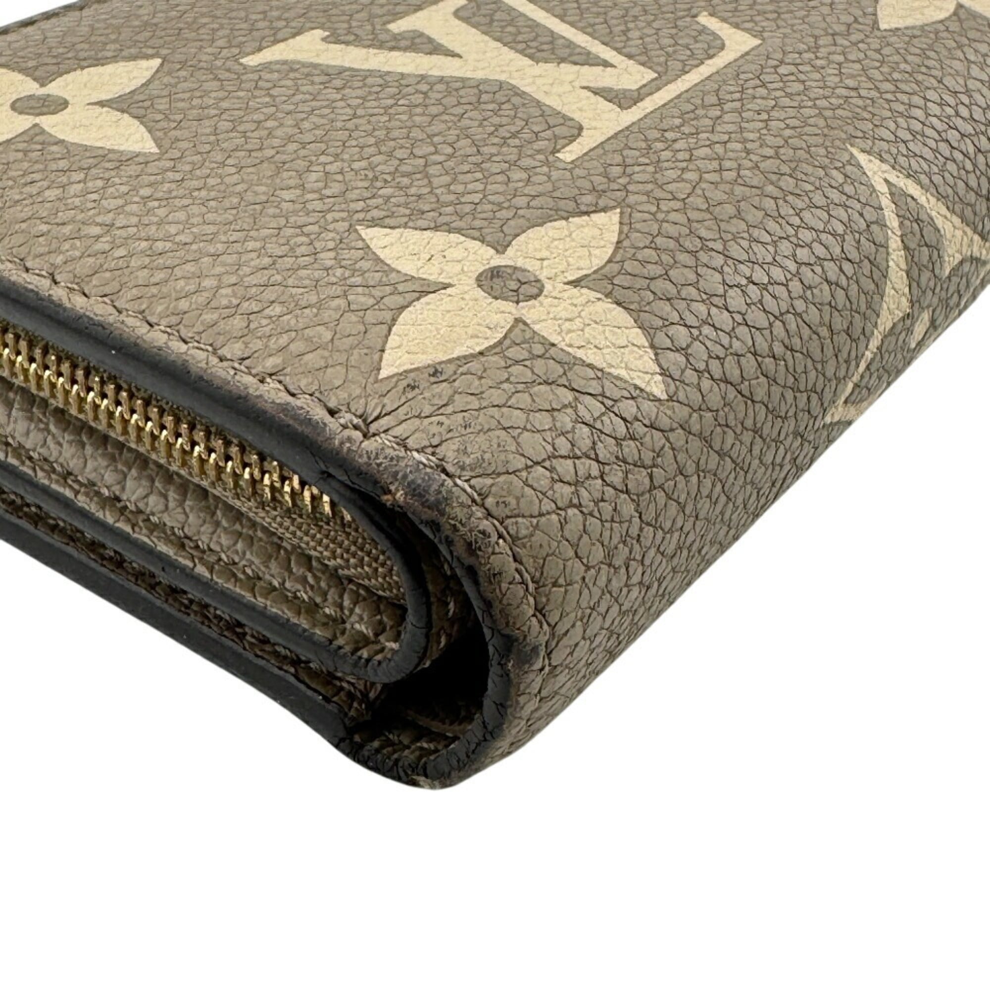 Louis Vuitton Beige Bicolor Monogram Tourterelle Monogram Empreinte Leather Wallet