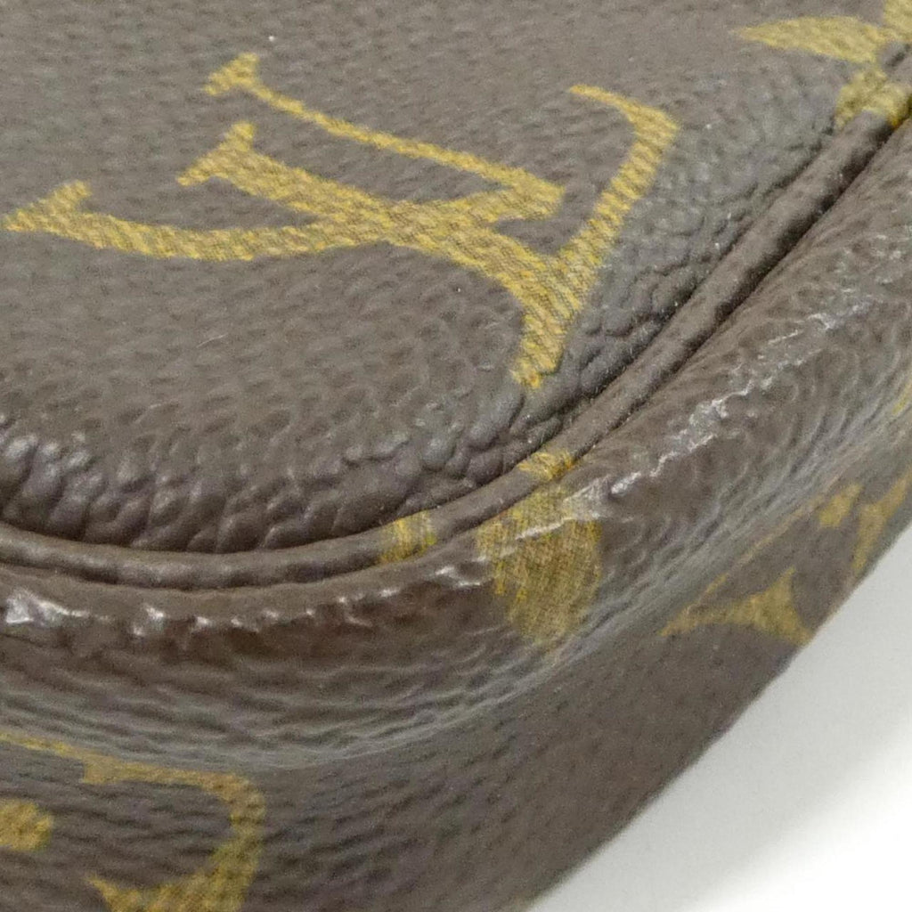 Louis Vuitton Marron Coated Canvas Pochette Pouch