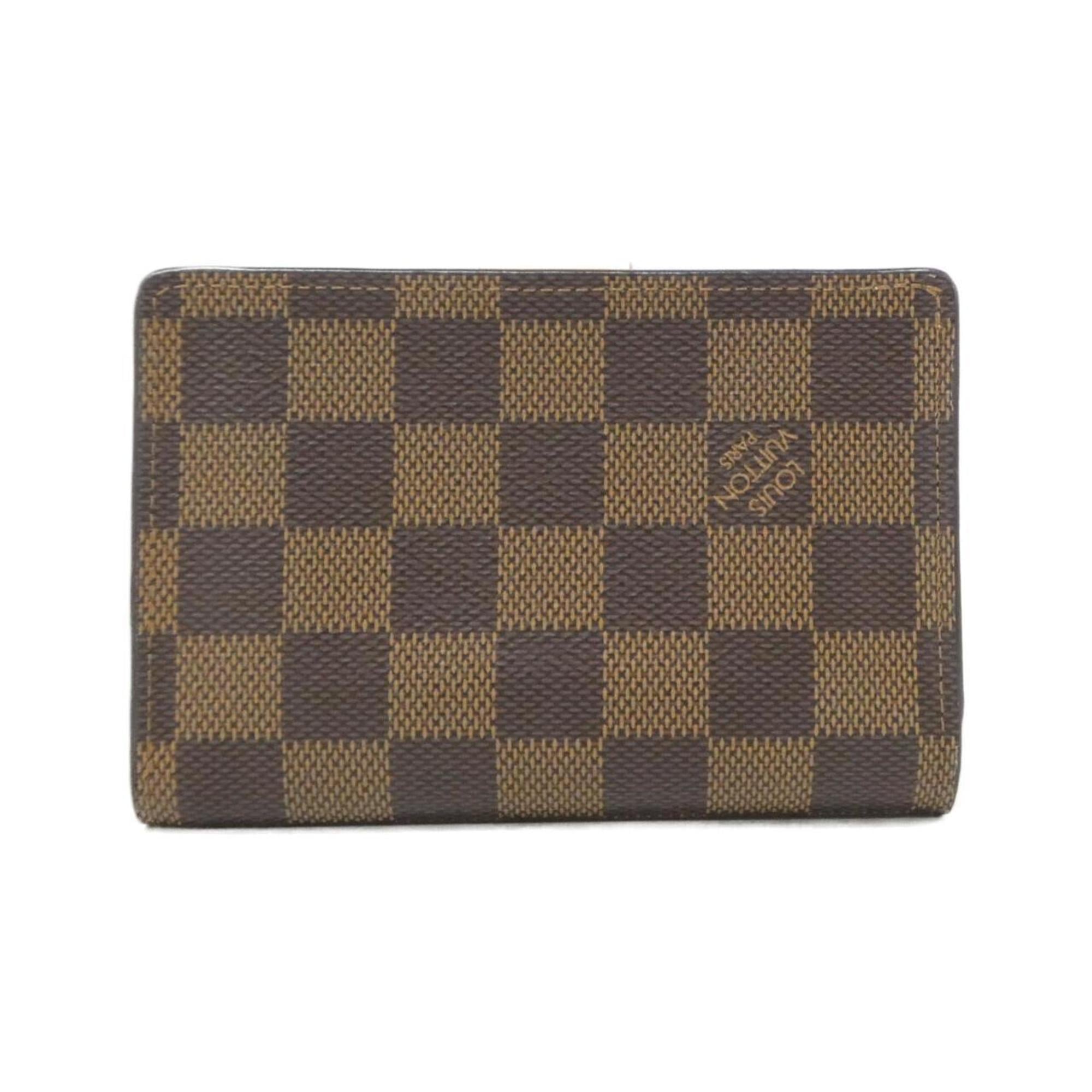 Louis Vuitton Brown Cream Coated Canvas Wallet