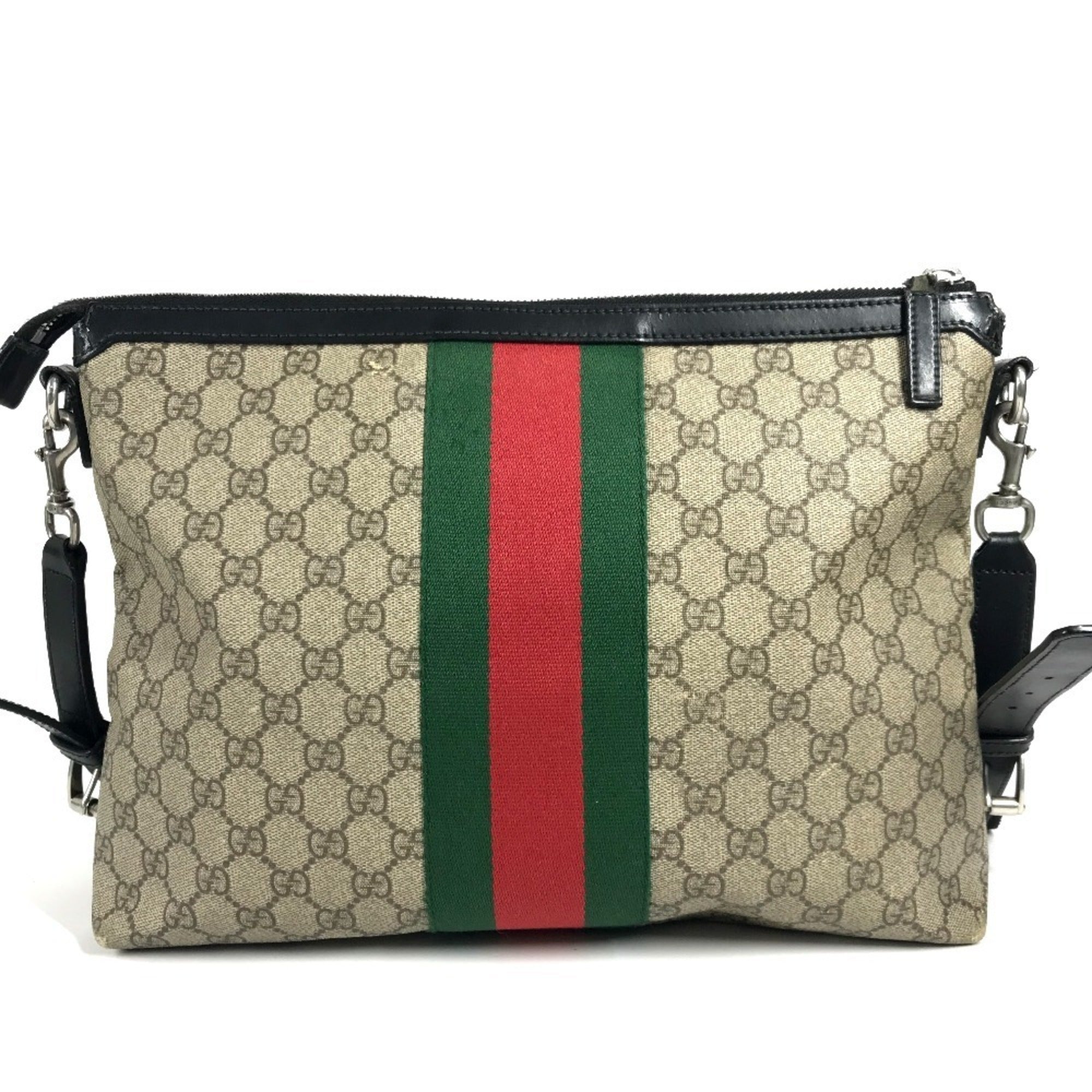Gucci Beige Gg Supreme Shoulder Bag (Pre-Owned)