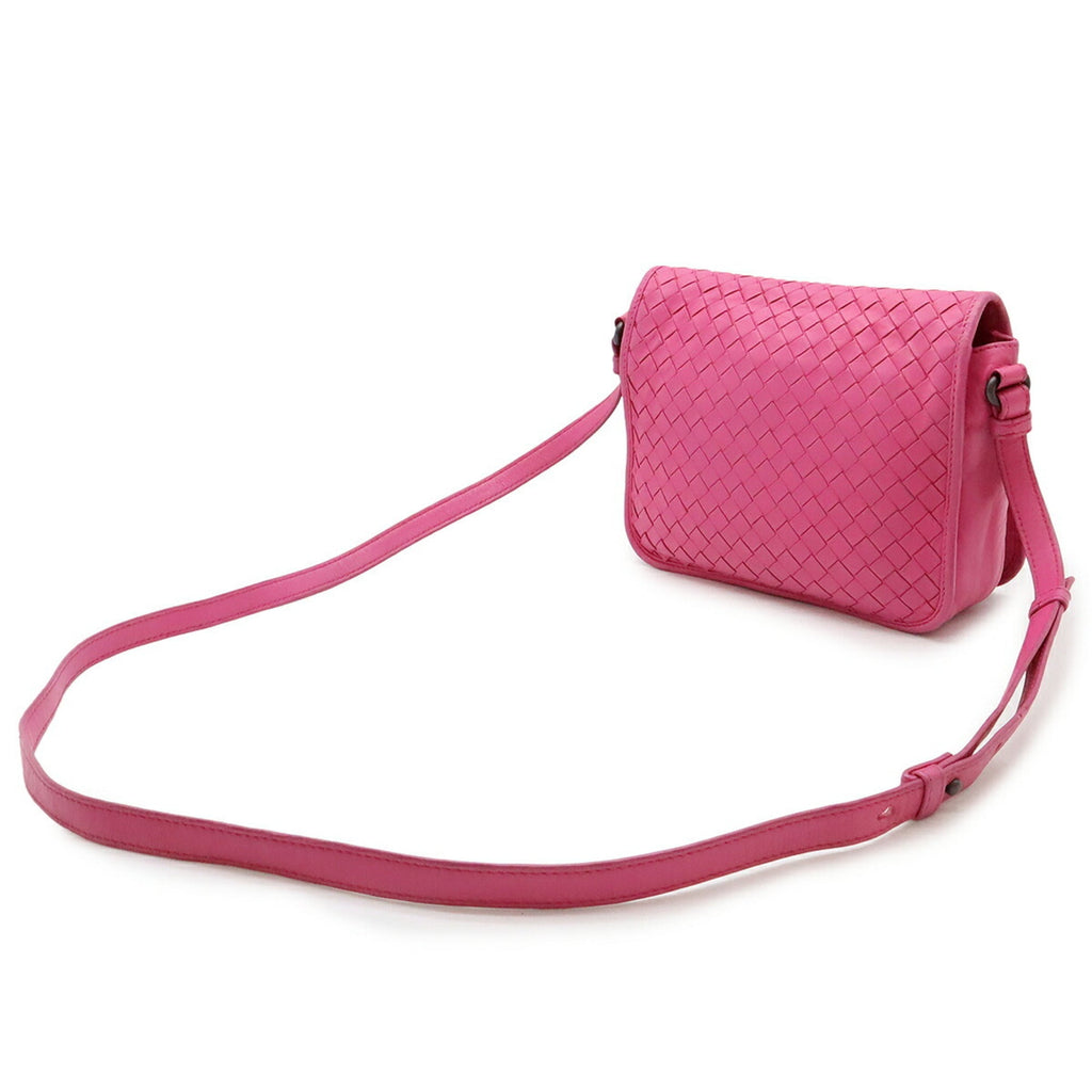 Bottega Veneta Pink Intrecciato Pochette Shoulder Bag