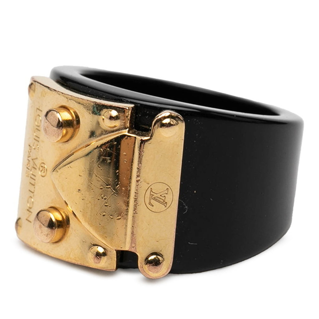 Louis Vuitton Black Plastic Band Ring