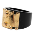 Louis Vuitton Black Plastic Band Ring