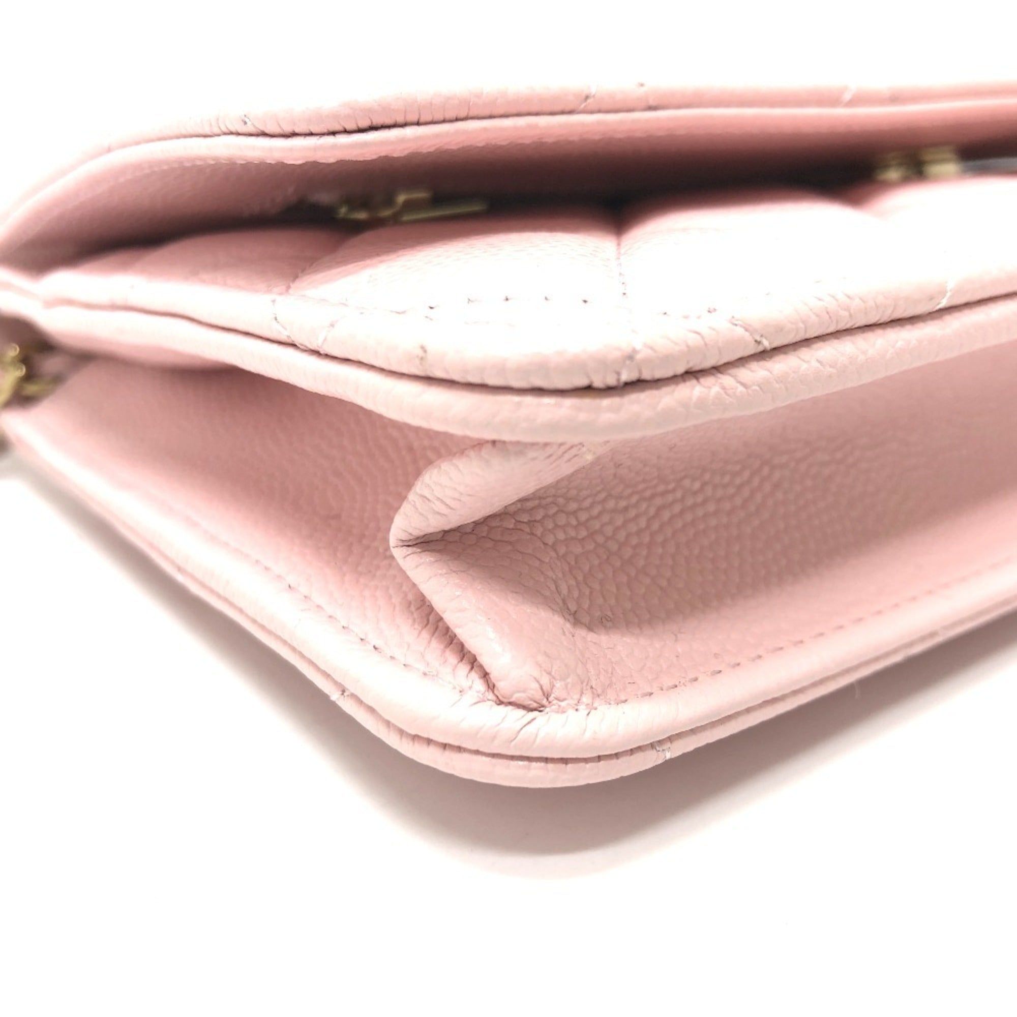 Chanel Pink Caviar Leather Shoulder Bag