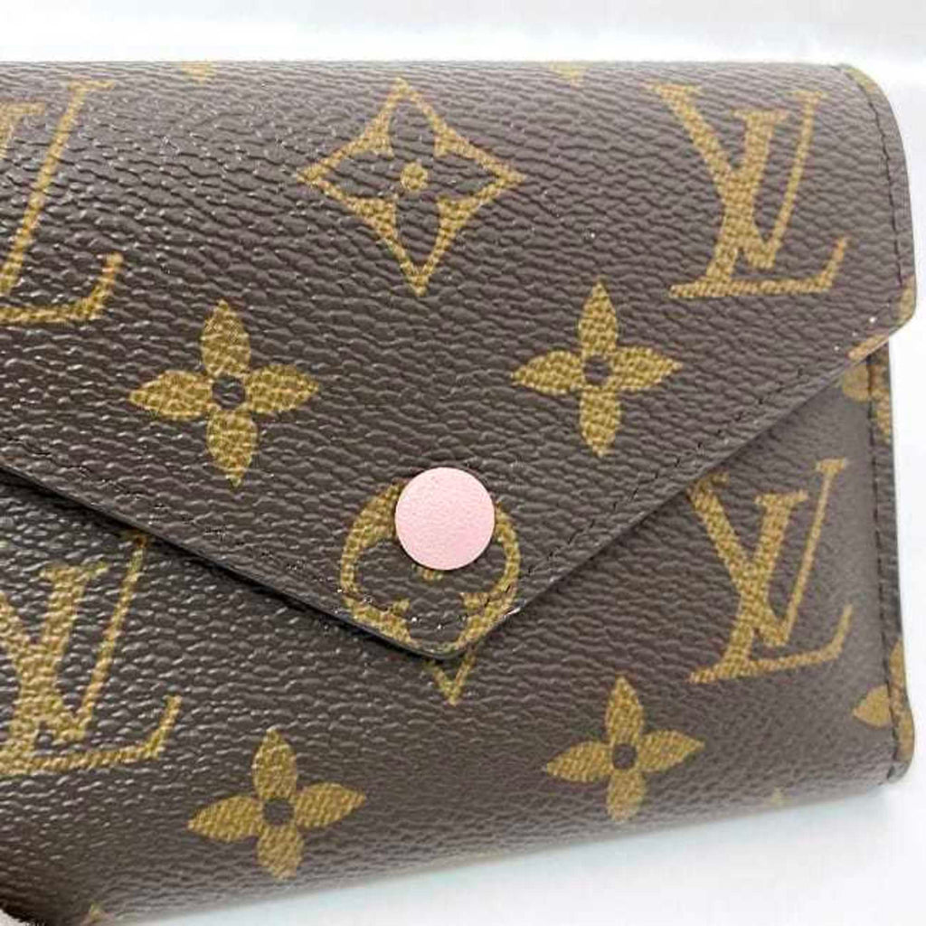 Louis Vuitton Brown Monogram Pink Rose Ballerine Monogram Wallet (Tri-Fold)