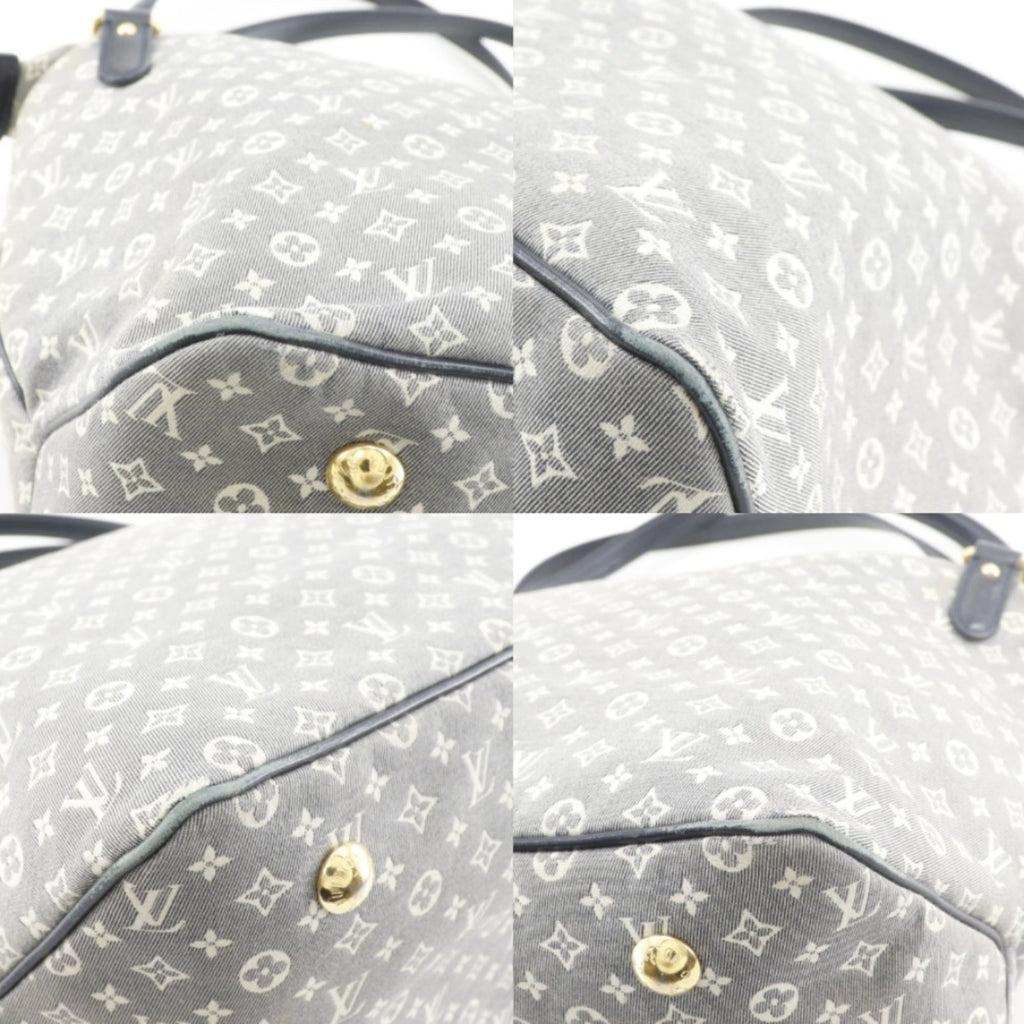 Louis Vuitton Gray Navy Canvas Shoulder Bag Tote Bag