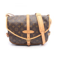 Louis Vuitton Brown Coated Canvas Leather Shoulder Bag