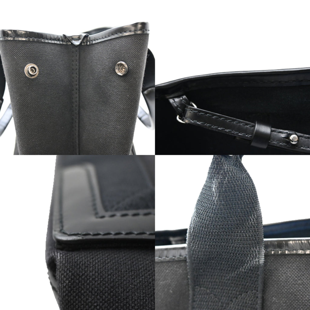 Balenciaga Black Canvas Leather Tote