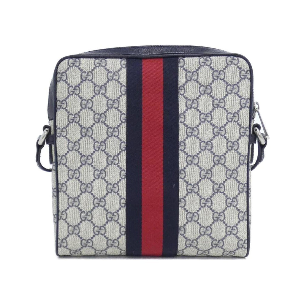 Gucci Beige Blue Gg Supreme Shoulder Bag (Pre-Owned)