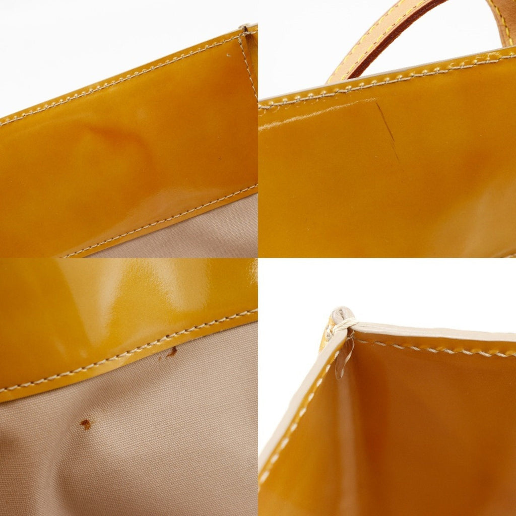 Louis Vuitton Beige Yellow Monogram Vernis Boston Bag Tote Bag