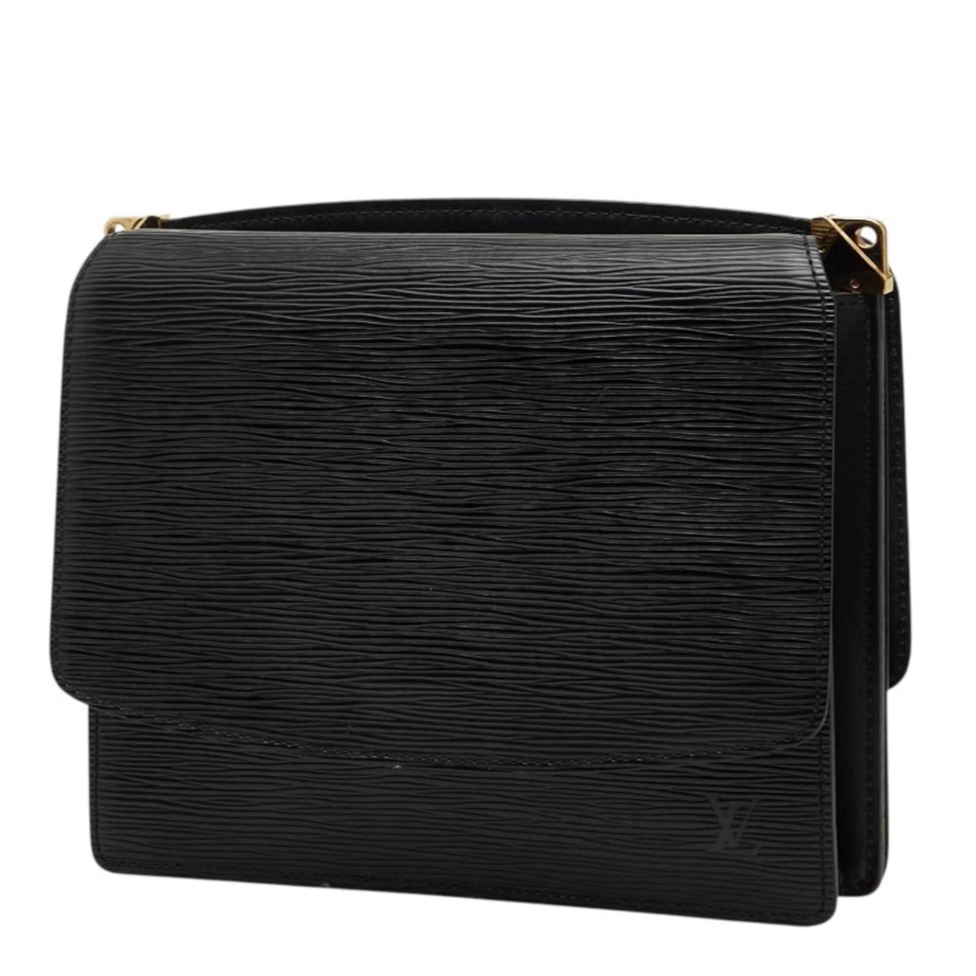 Louis Vuitton Black Leather Shoulder Bag