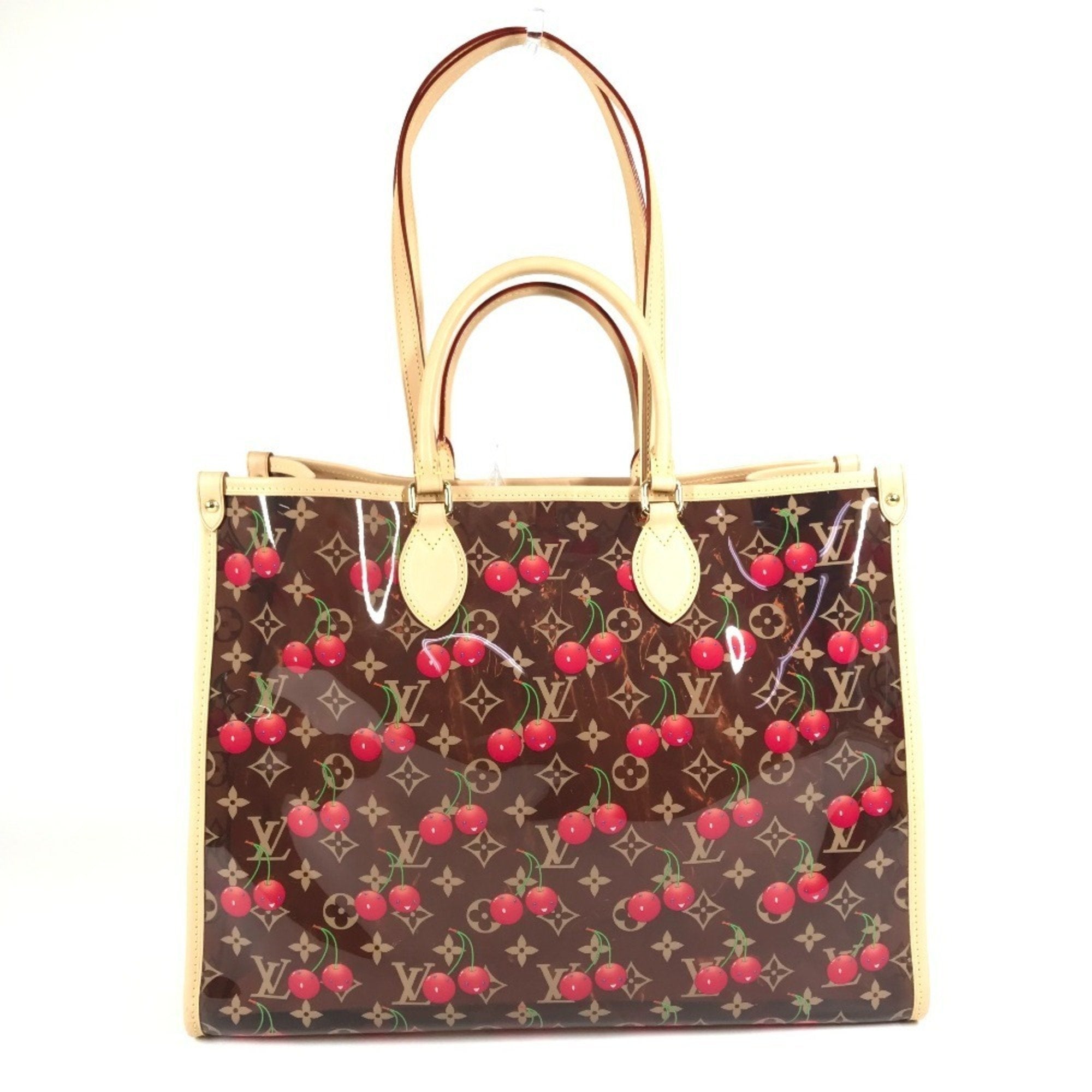 Louis Vuitton Brown Clear Monogram Red Color Monogram Shoulder Bag