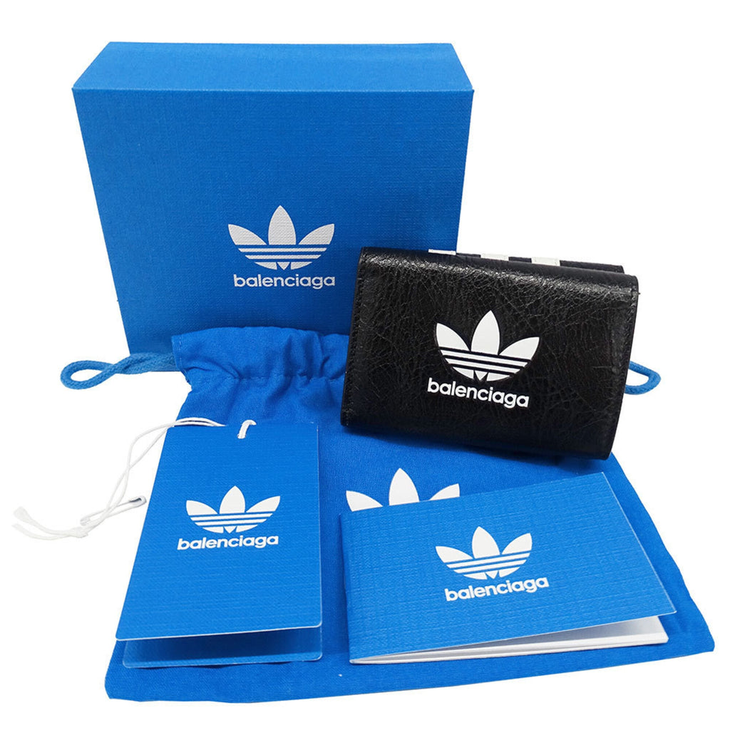 Balenciaga Black Leather Wallet (Tri-Fold)