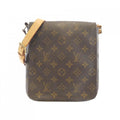 Louis Vuitton Brown Coated Canvas Shoulder Bag