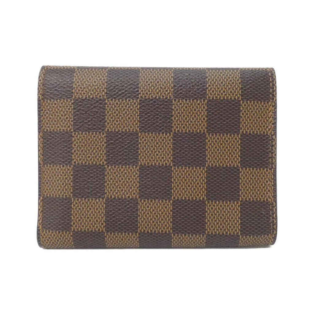 Louis Vuitton Ebene Rouge Coated Canvas Wallet (Tri-Fold)