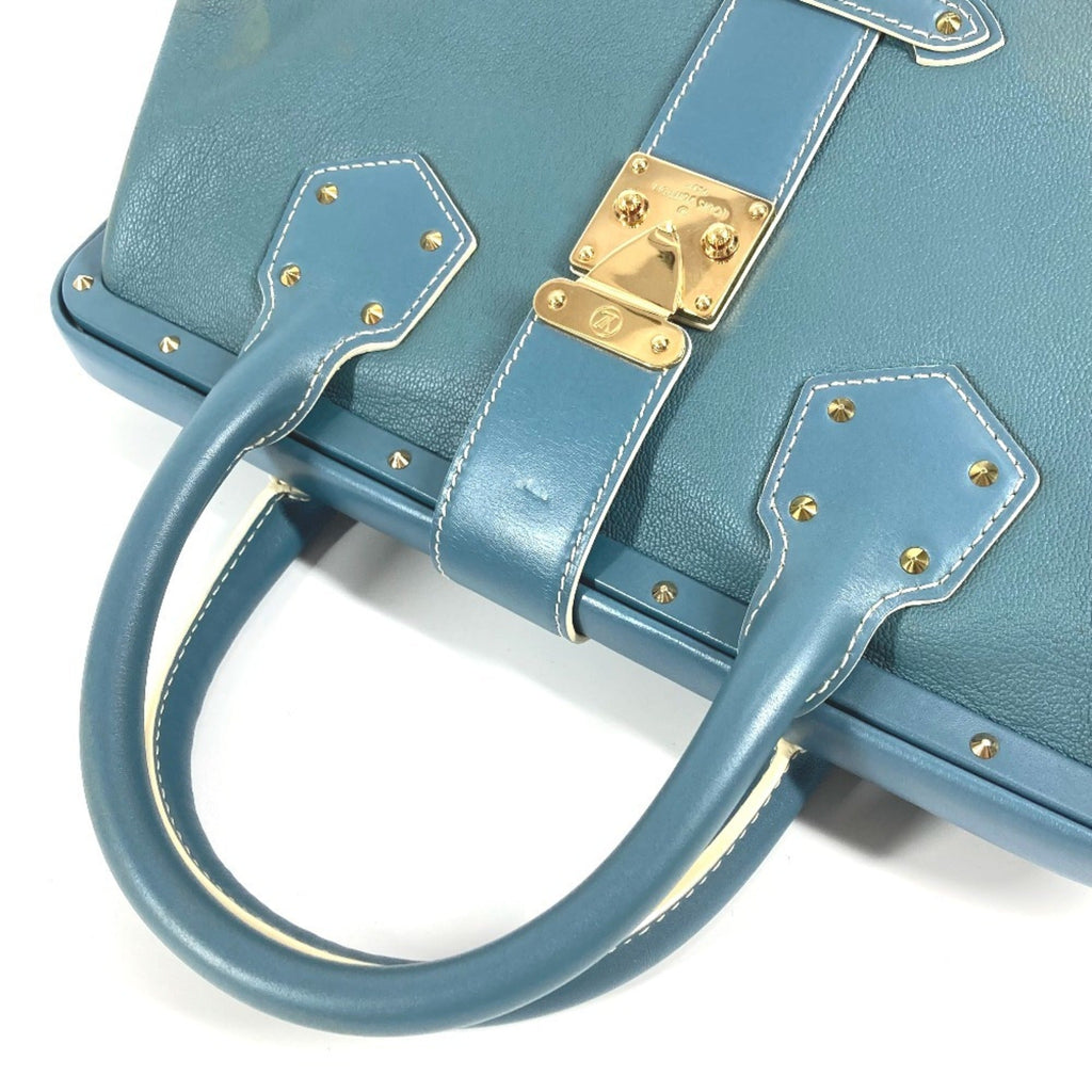 Louis Vuitton Blue Suhali Leather Leather Handbag Tote Bag