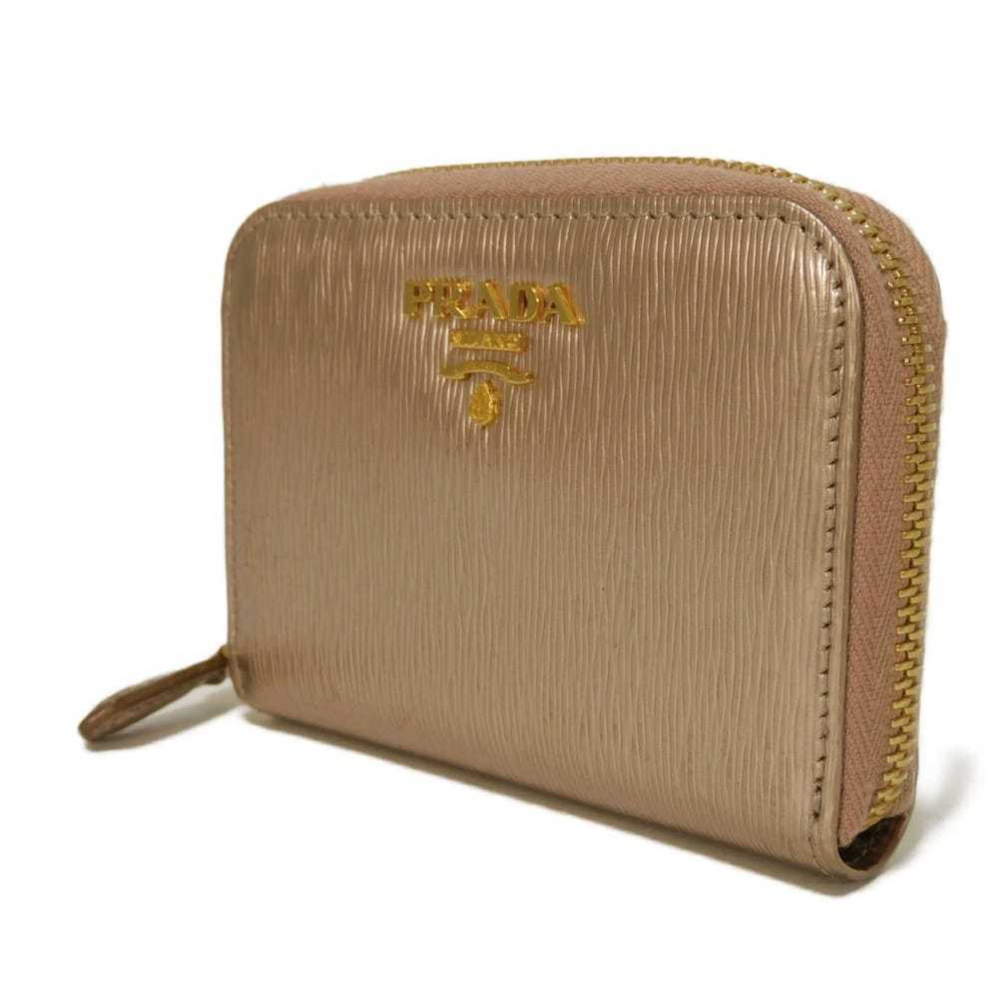 Prada Pink Leather Coin Purse/Coin Case