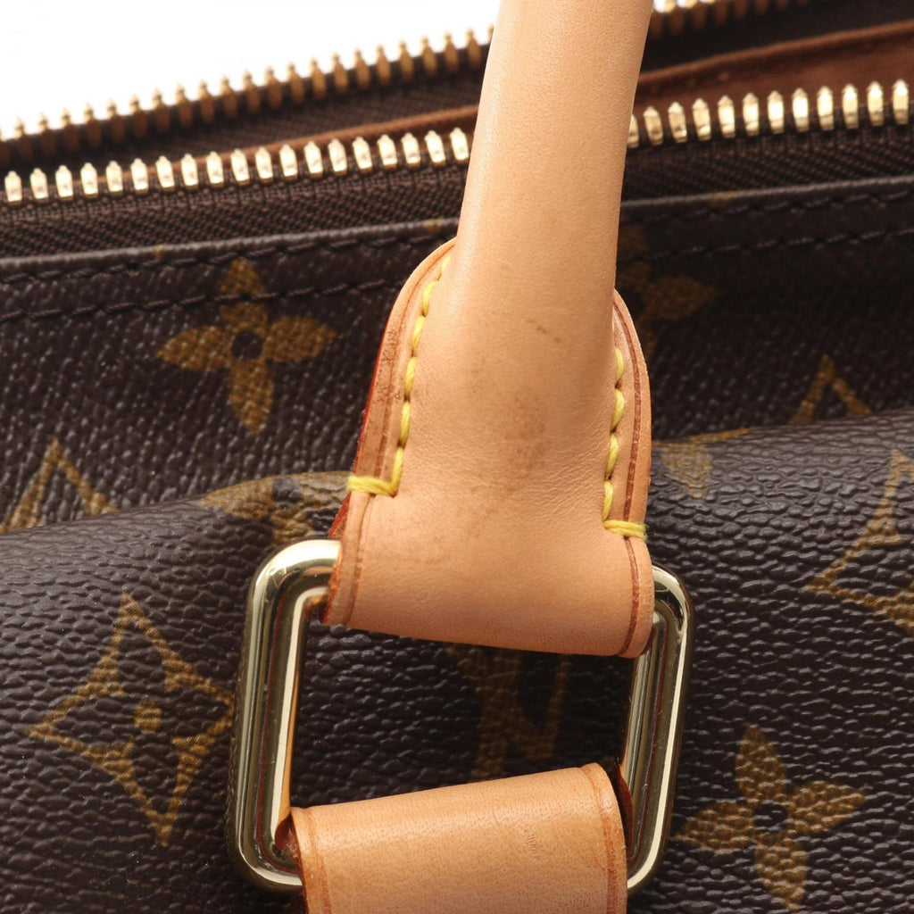 Louis Vuitton Brown Coated Canvas Leather Boston Bag