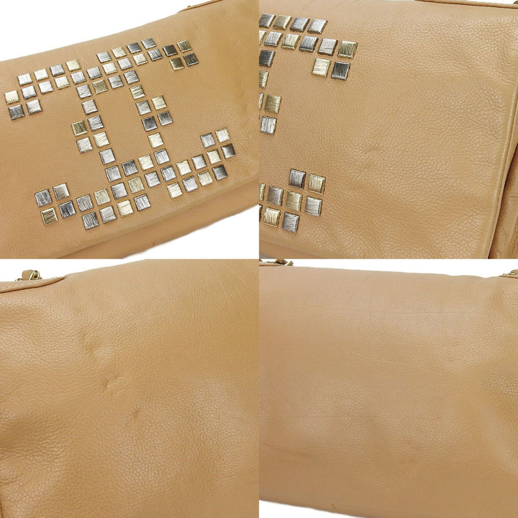 Chanel Beige Leather Shoulder Bag