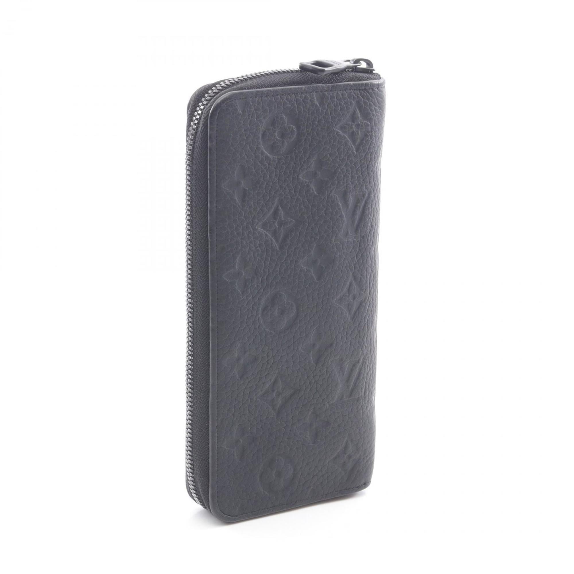 Louis Vuitton Black Noir Leather Long Wallet