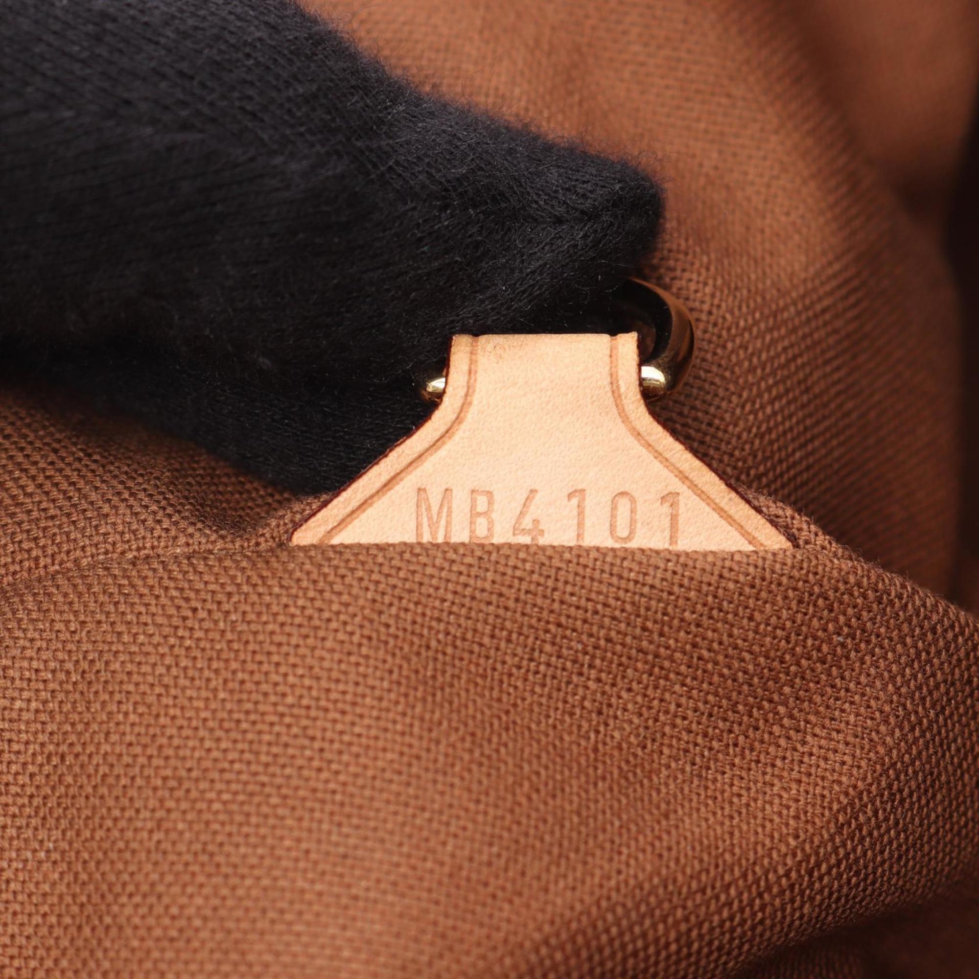 Louis Vuitton Brown Coated Canvas Leather Handbag