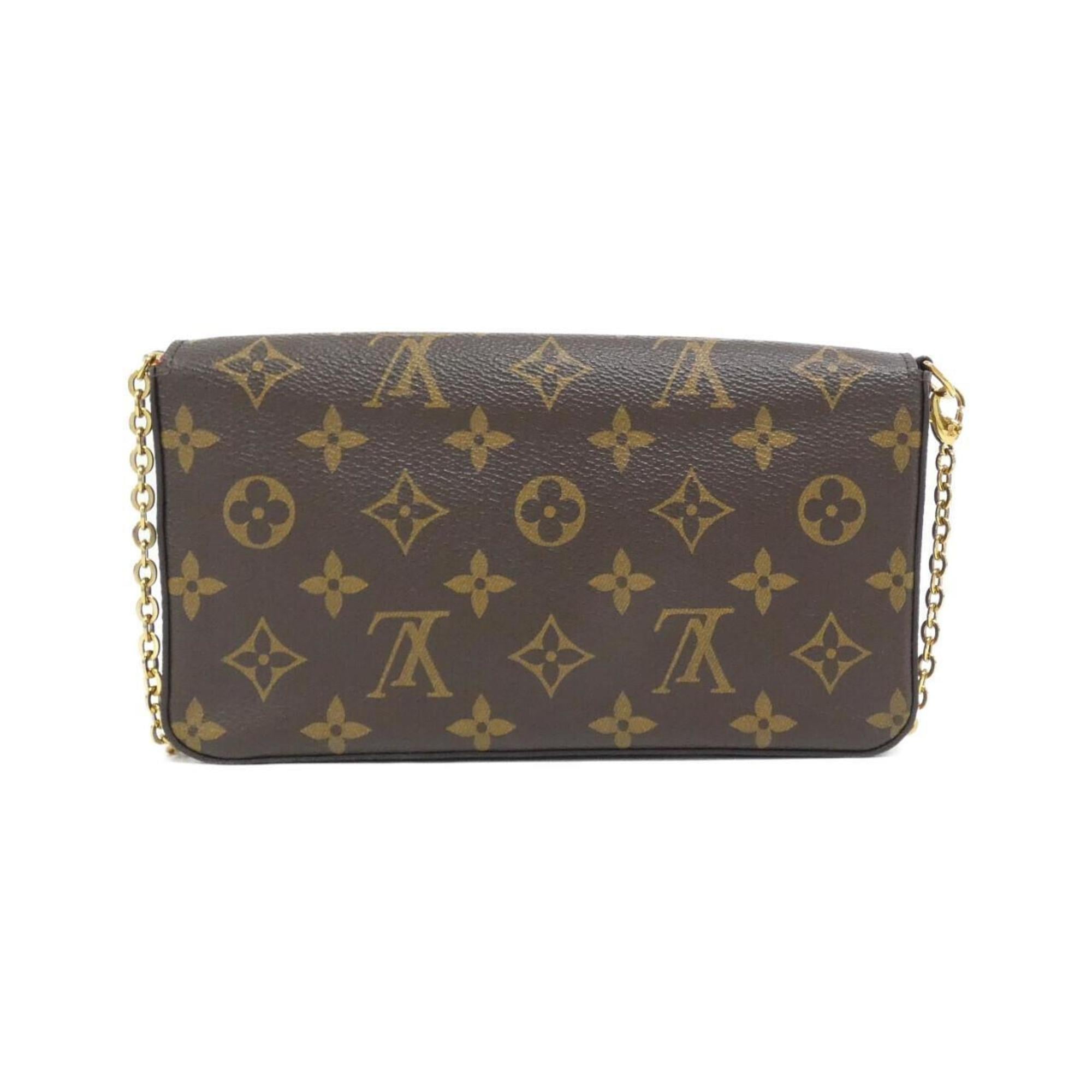 Louis Vuitton Marron Coated Canvas Pochette Shoulder Bag