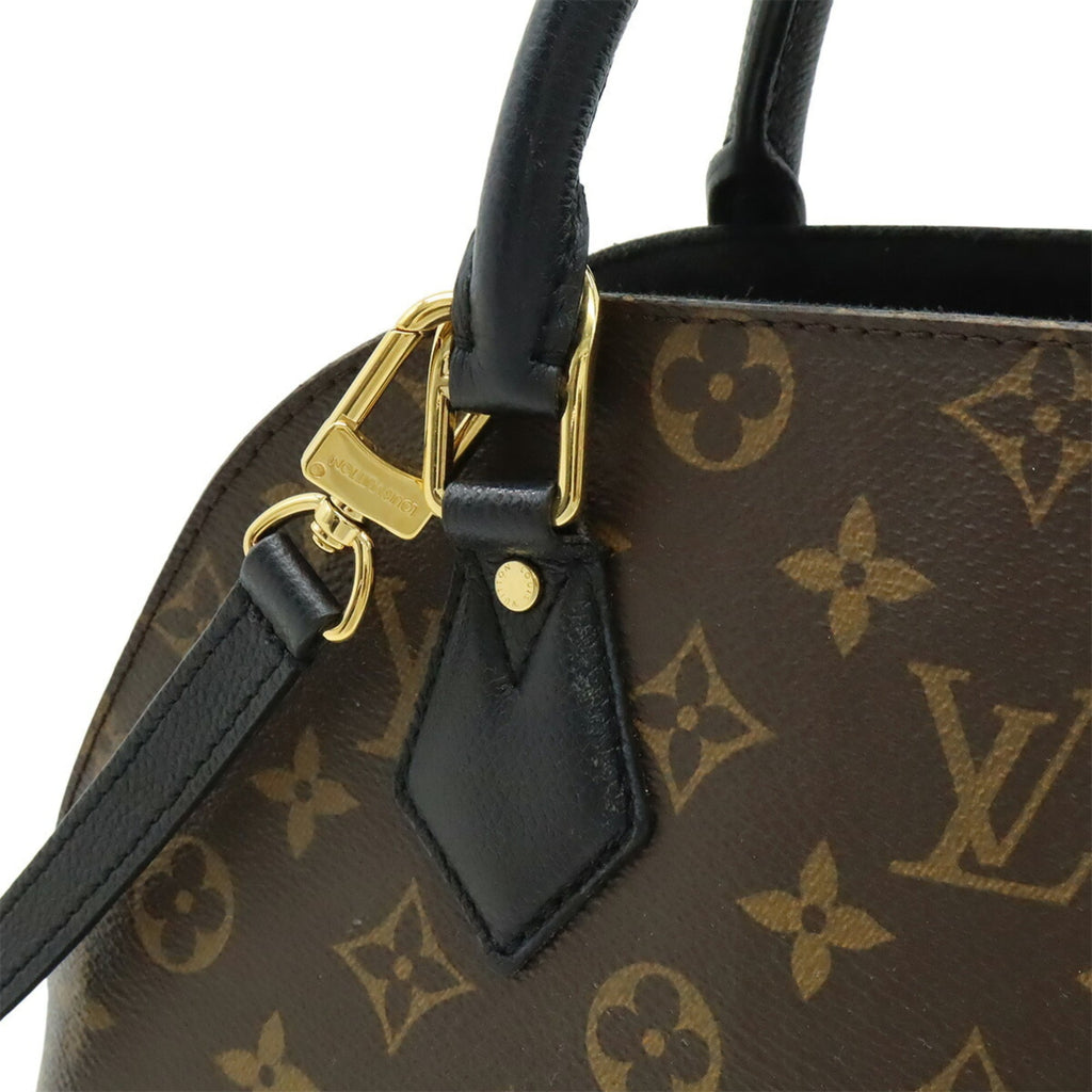 Louis Vuitton Noir Monogram Canvas Leather Handbag Shoulder Bag