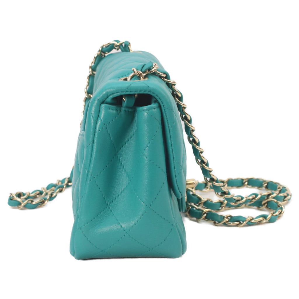 Chanel Emerald Green Leather Shoulder Bag