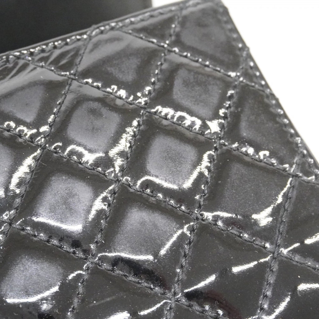 Chanel Black Patent Leather Chain/Shoulder Wallet