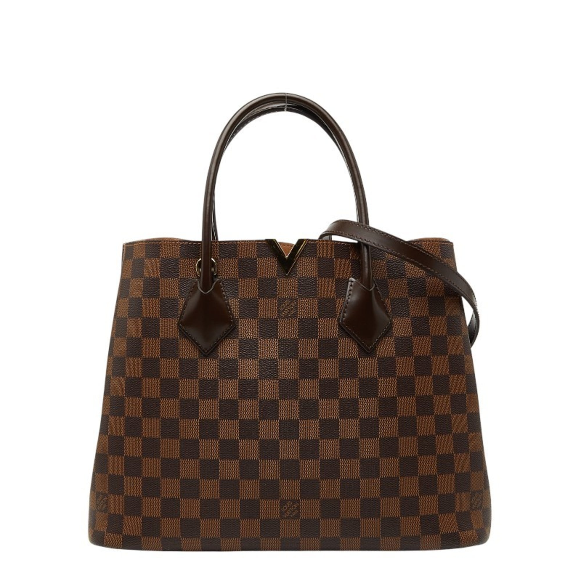 Louis Vuitton Brown Ebene Pvc Leather Shoulder Bag Tote Bag