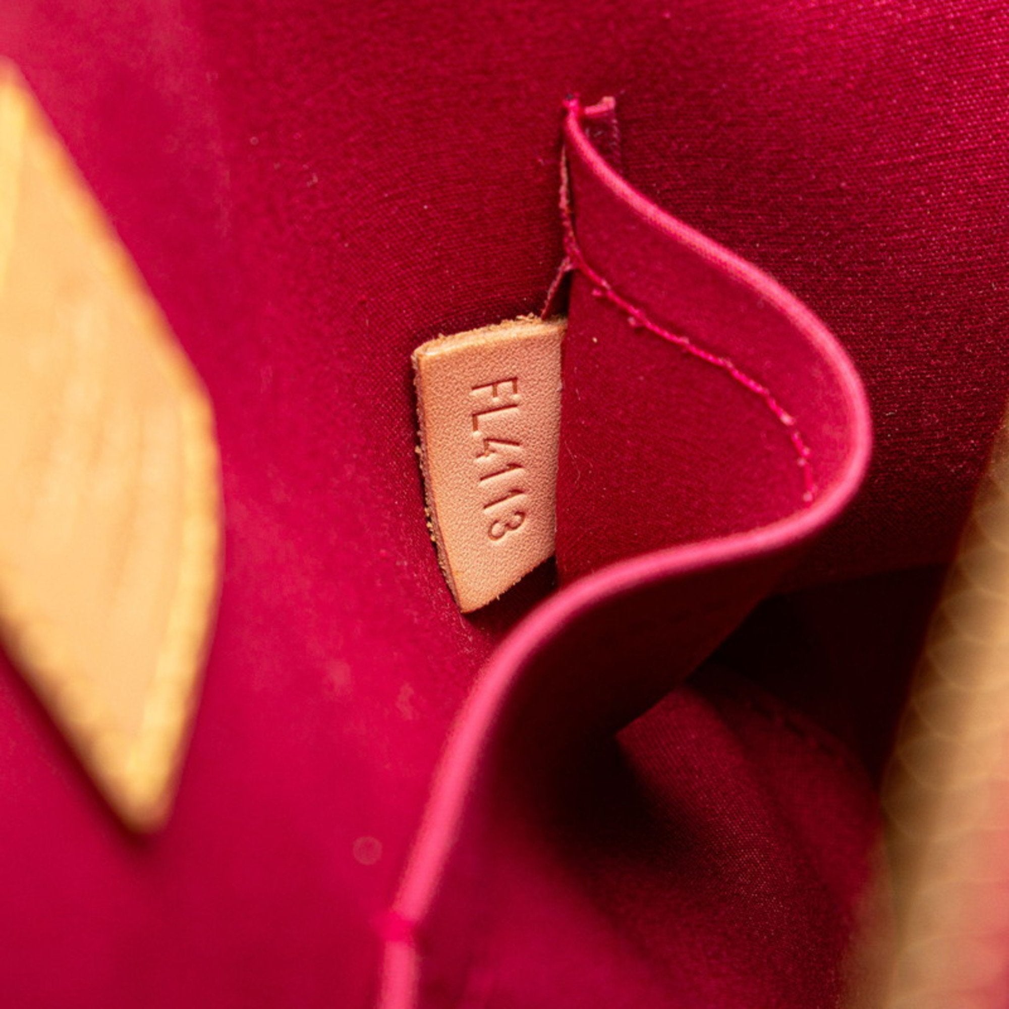Louis Vuitton Red Color Rouge Grenadine Patent Leather Handbag