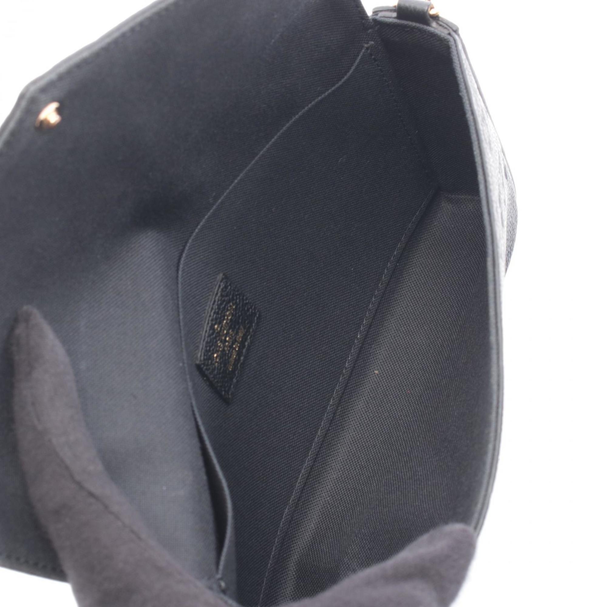 Louis Vuitton Black Noir Monogram Empreinte Handbag Pochette Pouch Shoulder Bag