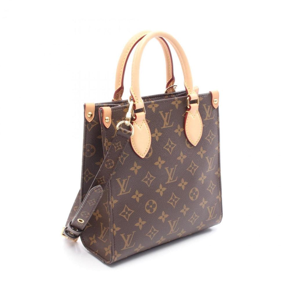 Louis Vuitton Brown Coated Canvas Leather Handbag