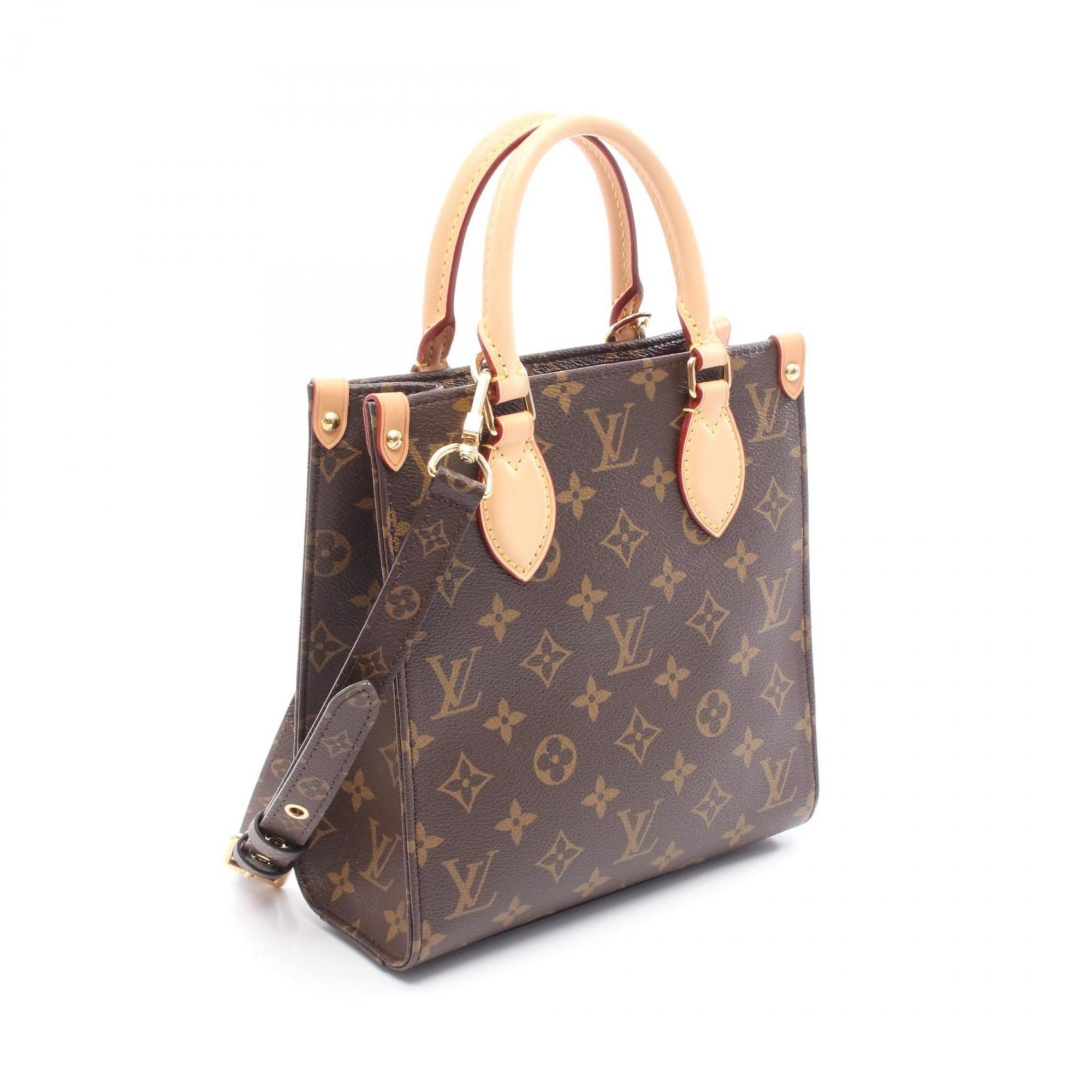 Louis Vuitton Brown Coated Canvas Leather Handbag
