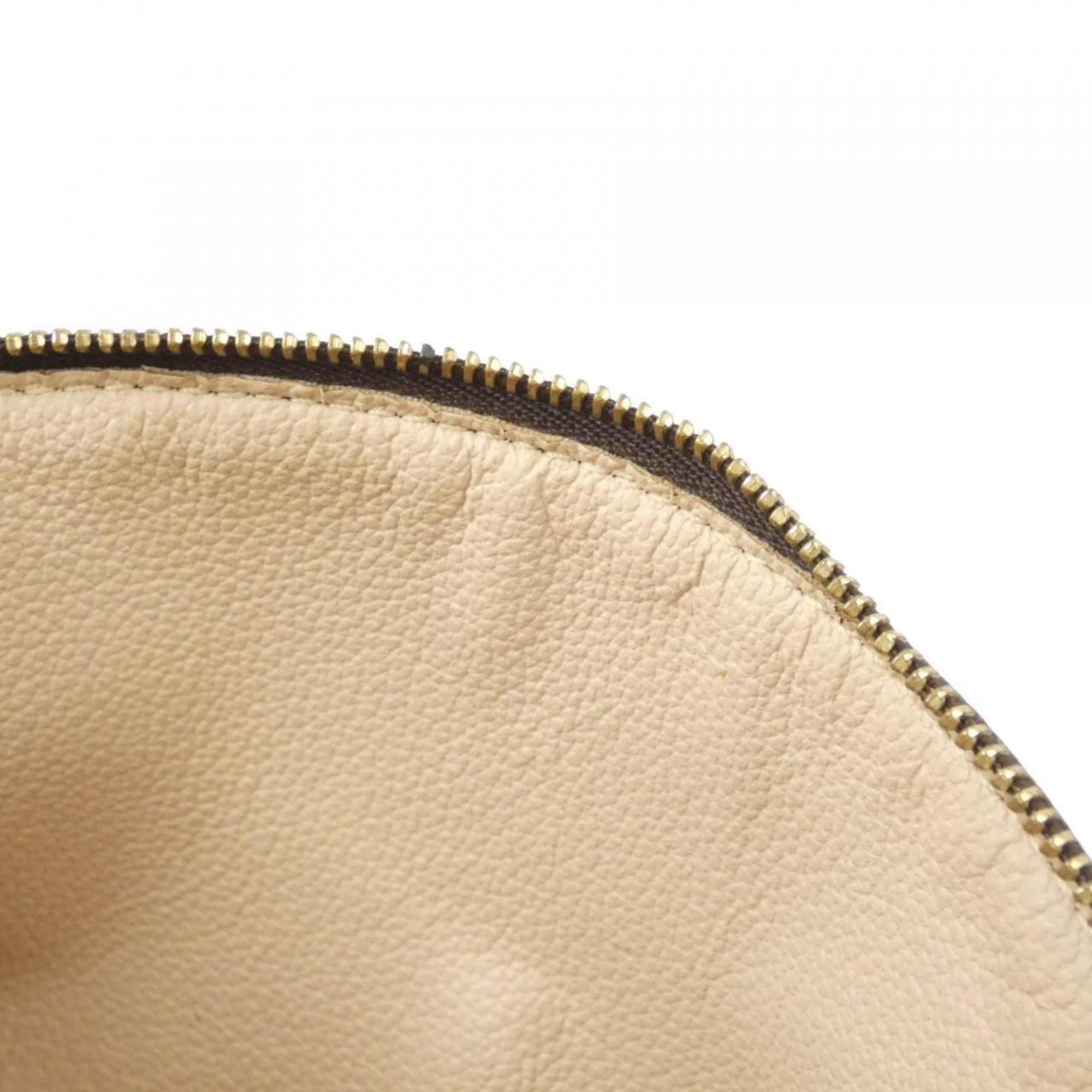 Louis Vuitton Marron Coated Canvas Pochette Pouch