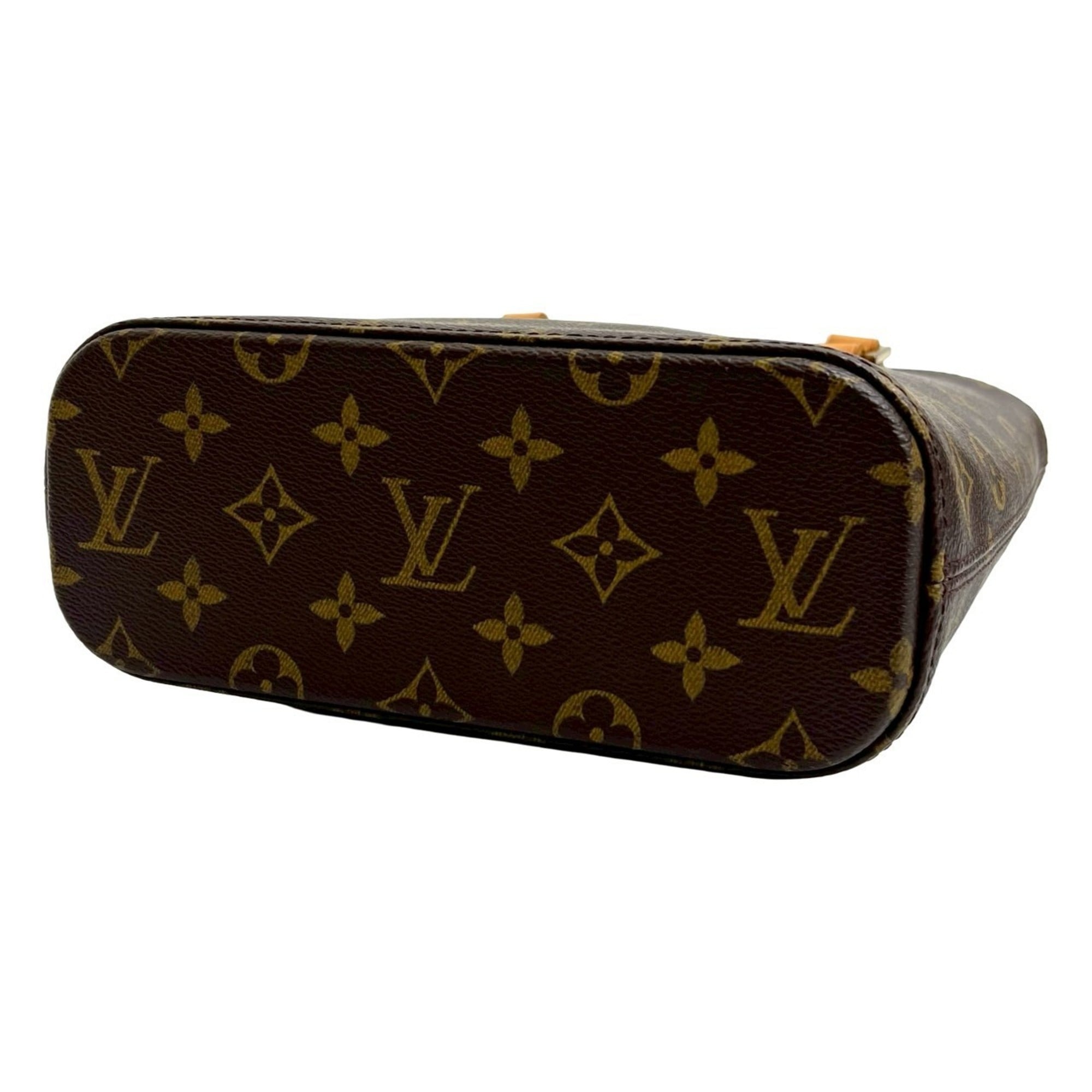 Louis Vuitton Brown Leather Pvc Handbag Tote Bag