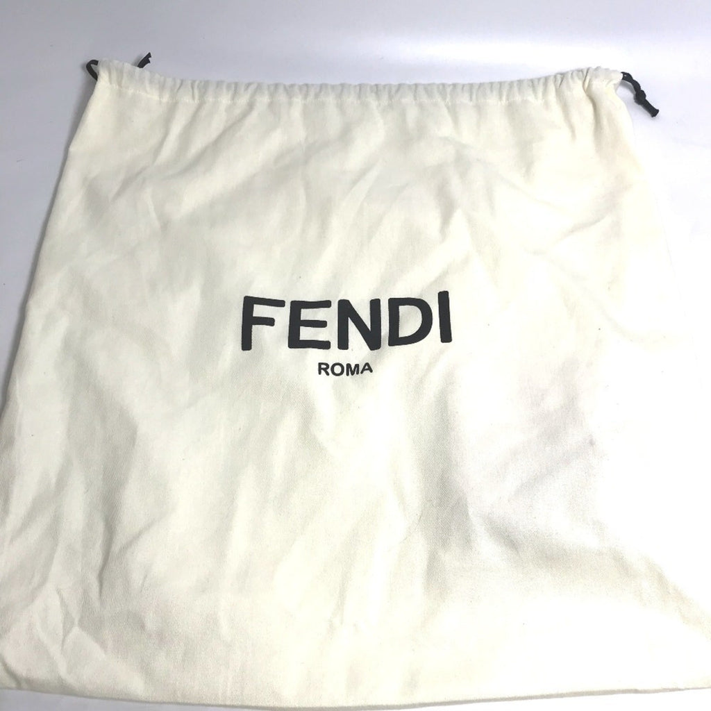 Fendi Black White Coated Canvas Handbag Tote Bag