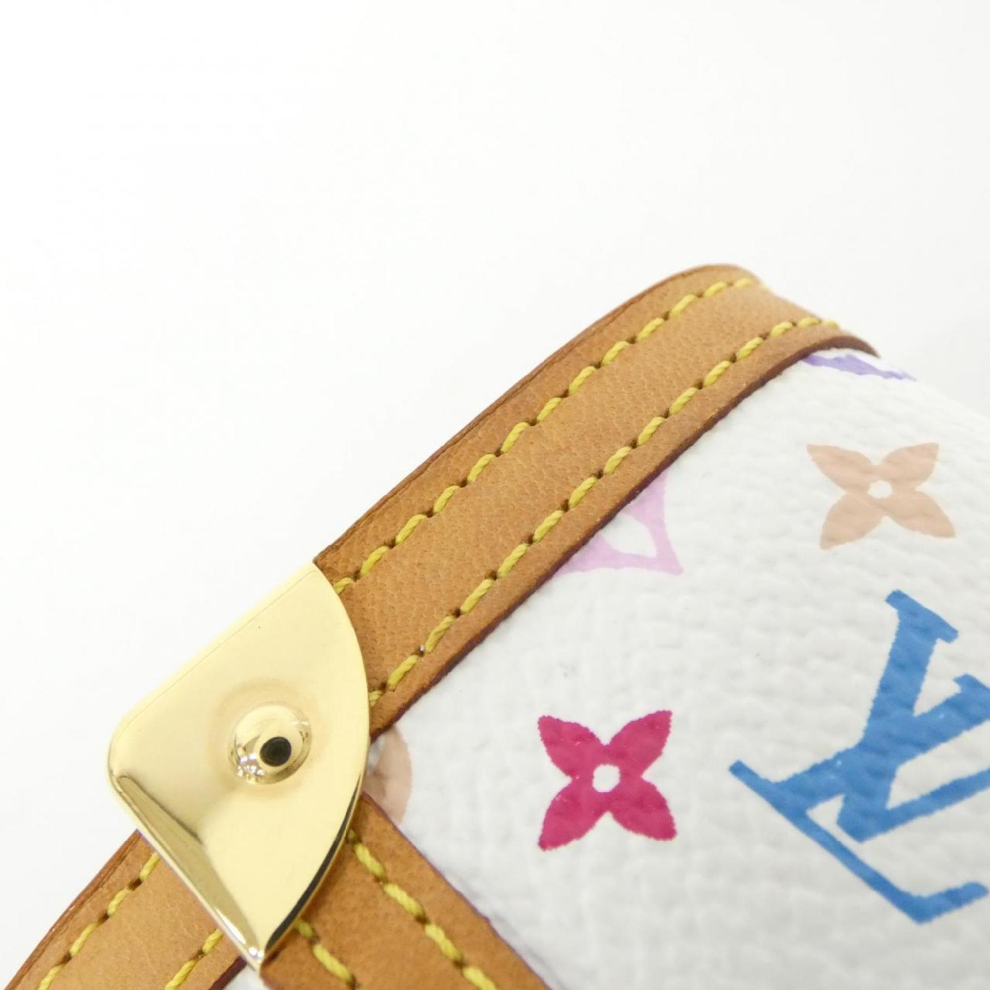 Louis Vuitton Multi-Color White Coated Canvas Coin Purse/Coin Case