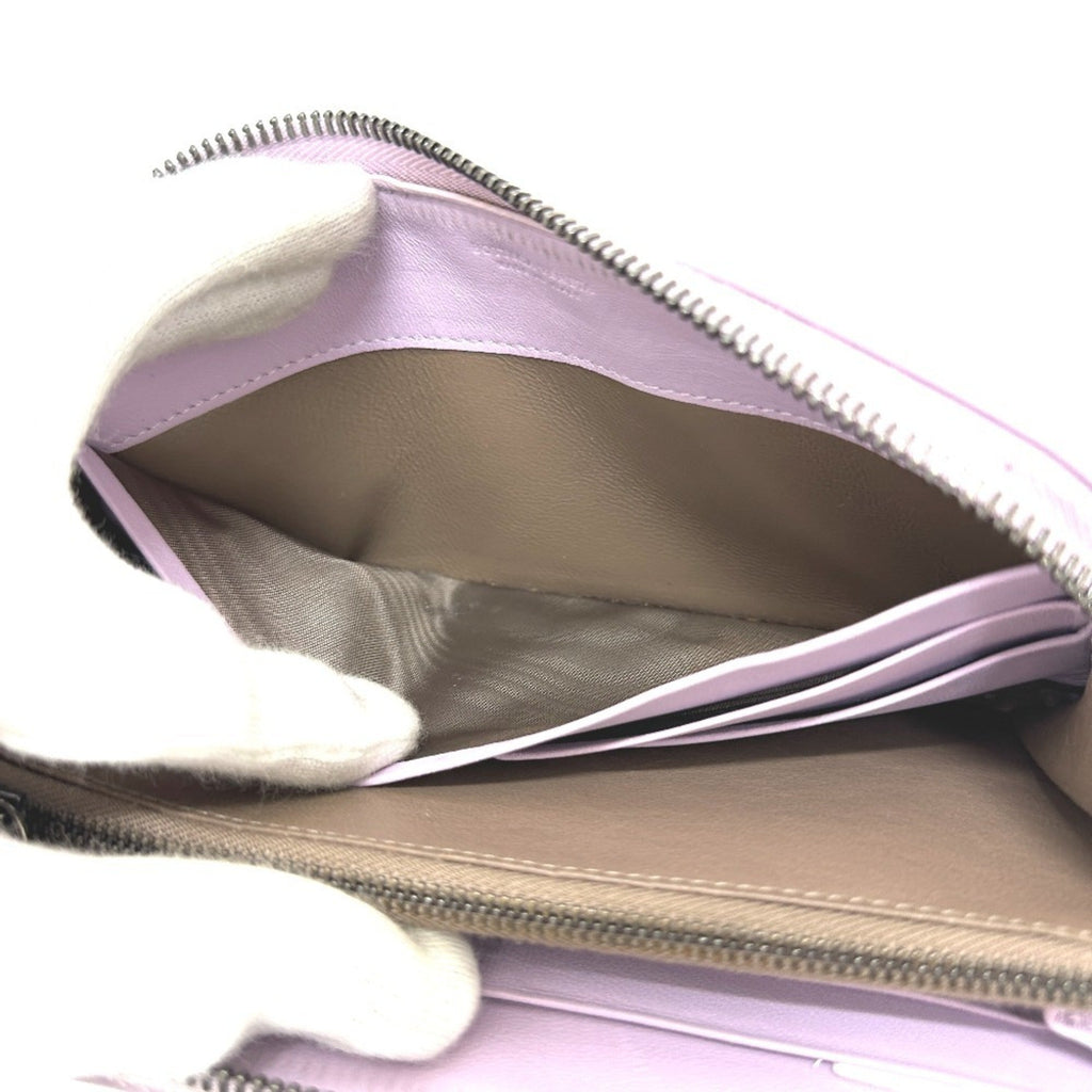 Bottega Veneta Purple Leather Long Wallet (Bi-Fold)