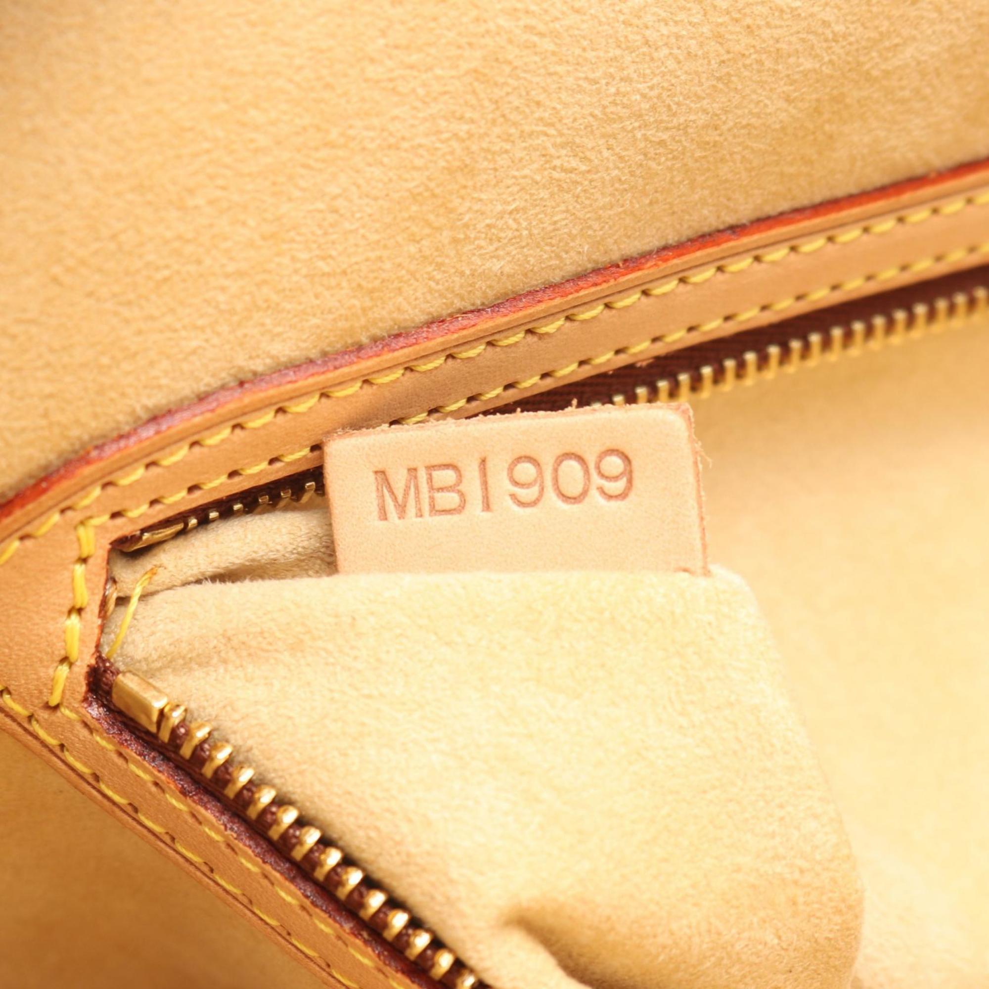 Louis Vuitton Brown Coated Canvas Leather Shoulder Bag