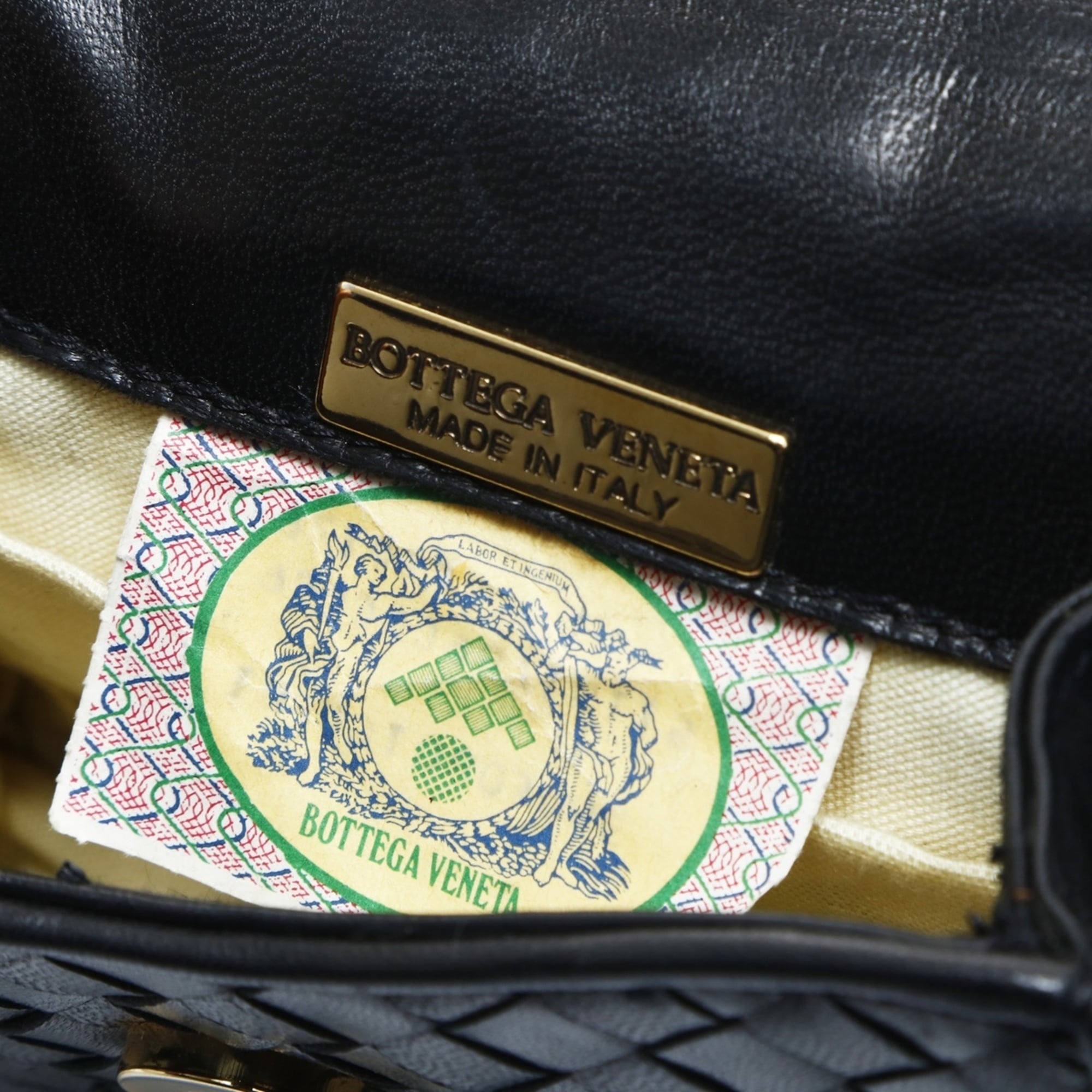 Bottega Veneta Intrecciato Black Leather Shoulder Bag